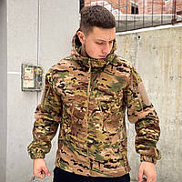 Тактическая флисовая кофта ВСУ Multicam (S - 5XL) полар-флис 340гр/м2 подкладка сетка Армейская флиска