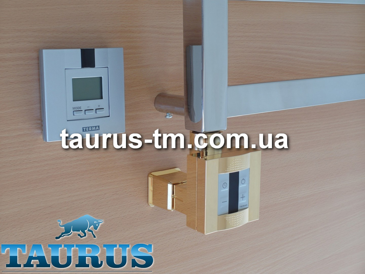 Золотой ТЭН TERMA KTX4 MS Gold + маскировка провода, экран, регулятор 30-60С, таймер 1-4 ч., под пульт ДУ (IR) - фото 8 - id-p375970124