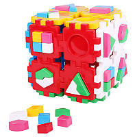 Детский развивающий Куб ТехноК 2650TXK сортер с геометрическими формами hit