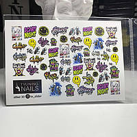 Наклейки слайдери для дизайну нігтів 30 TYUNING NAILS