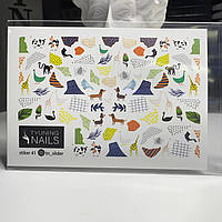 Наклейки слайдери для дизайну нігтів 41 TYUNING NAILS