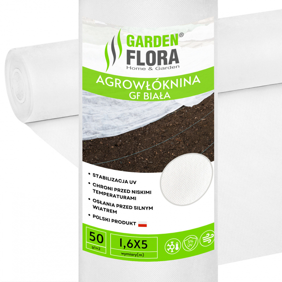 Агроволокно біле 60 г/м2 3.20м/50м Garden Flora Польща агроволокно для ґрунту агроволокно для рослин