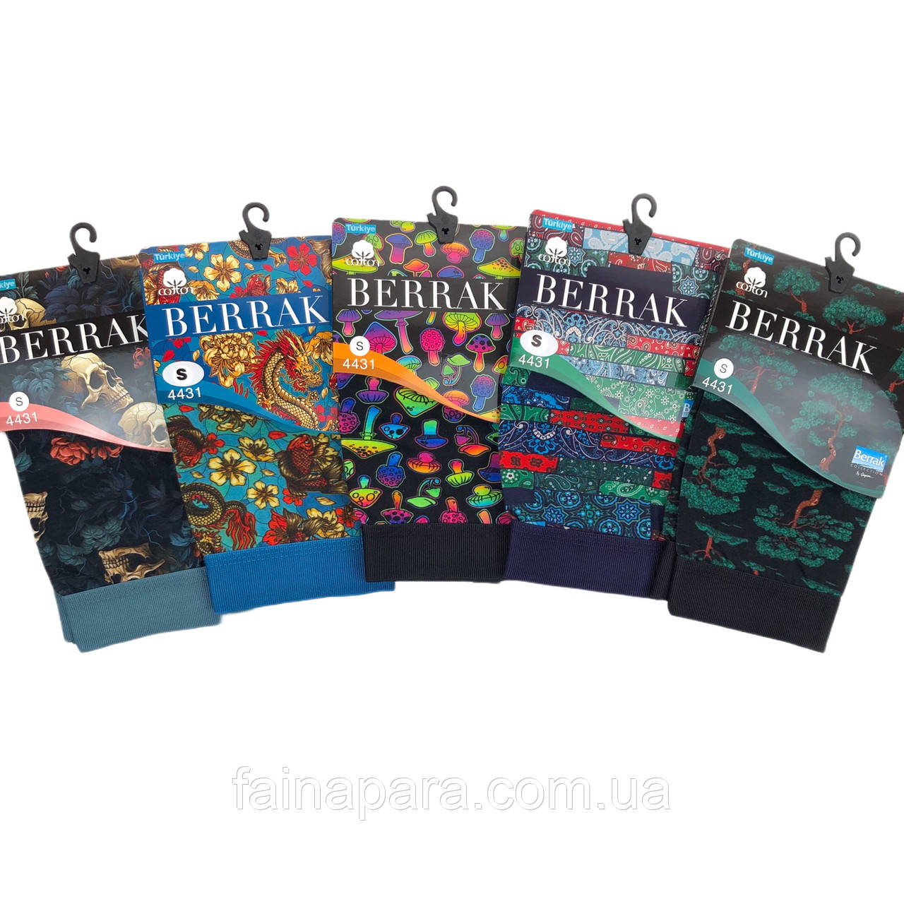 Чоловічі труси боксери з яскравим малюнком з преміальної турецької бавовни Berrak S, фото 1