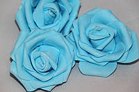 Роза искусственная средняя голубая 2017-1-17-1