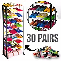 Органайзер для хранения 30 пар обуви 10 полок Amazing shoe rack , Полка для обуви