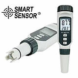 Вимірювач кислотності ph метр для води 0.00-14pH аналізатор тестер якості води PH818 у чохлі, фото 6