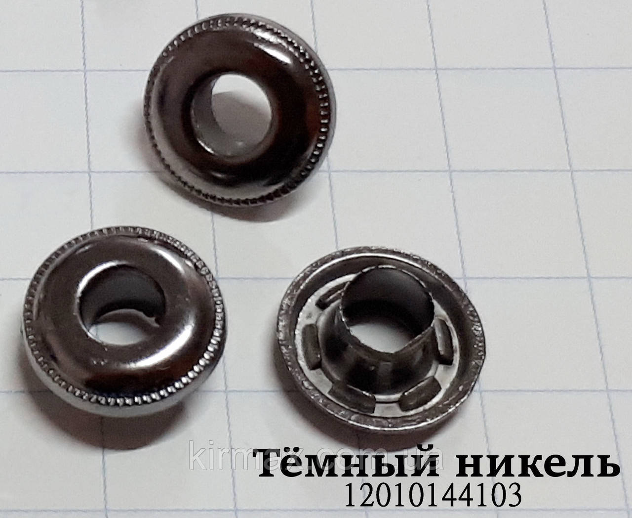 Блочка 12010144103 чорний нікель Bombeli/зовнішній-16мм/внут. 6 мм