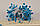 Квіткова тичинка з блискітками блакитна 0,5 см 850шт, фото 2