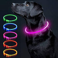 Ошейник светящийся для собак LED trox tr-70, Светодиодный ошейник для собак и кошек