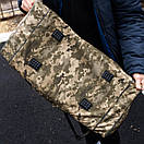 Велика дорожня сумка із щільної тканини на 60 літрів якісна Tactic big Cordura піксельна ВСУ, фото 5