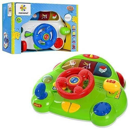 KM7066 Руль PLAY SMART батарайки, музика, світло, коробка 35*23*12 см, фото 1
