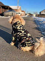 Худи для собак, свитер для собак, толстовка для собак хаки Камуфляж DIGI DOG XL