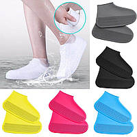 Бахили силіконові на взуття від води та бруду Waterproof Silicone Shoe Cover розмір M