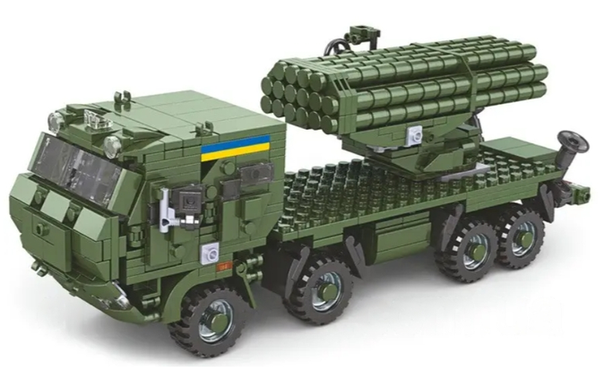 Дитячий конструктор Військова техніка ЗСУ Limo Toy KB 1102 Ураган Буревій 700 деталей