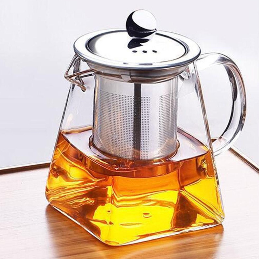 Чайник заварник скляний з металевим ситом "Гіза"