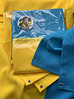 Прапор України розмір 140*90см з люверсами блакитно-жовтий габардин