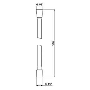 Шланг для ручного душу Qtap Hadice 1200 мм QT054BL43073 Black Matt, фото 3