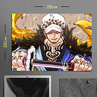 "Трафальгар Д. Ватер Ло (Ван Пис / One Piece)" плакат (постер) размером А4 (28х20см)