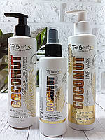 Top Beauty Набір для догляду за волоссям на основі кокосової олії 3в1 (шампунь, маска, спрей)