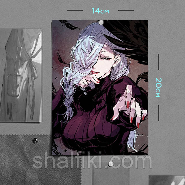 "Мей Мей (Магічна битва / Jujutsu kaisen)" плакат (постер) розміром А5 (14х20см), фото 1