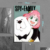 "Аня и Бонд Форджер (Семья шпиона / Spy family)" плакат (постер) размером А5 (14х20см)