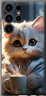 Чехол на Samsung Galaxy S23 Ultra White cat "5646u-2906-63407"