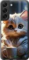 Чехол на Samsung Galaxy S22 White cat "5646u-2494-63407"