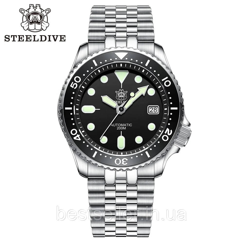 STEELDIVE SD1996 42MM 20ATM(200M) (В СТИЛЕ SEIKO SKX007) NH35A BLACK DIAL