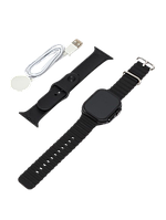 Умные смарт-часы с двумя ремешками и зарядкой Smart watch L8 ultra Наручные смарт-часы на Android Черный
