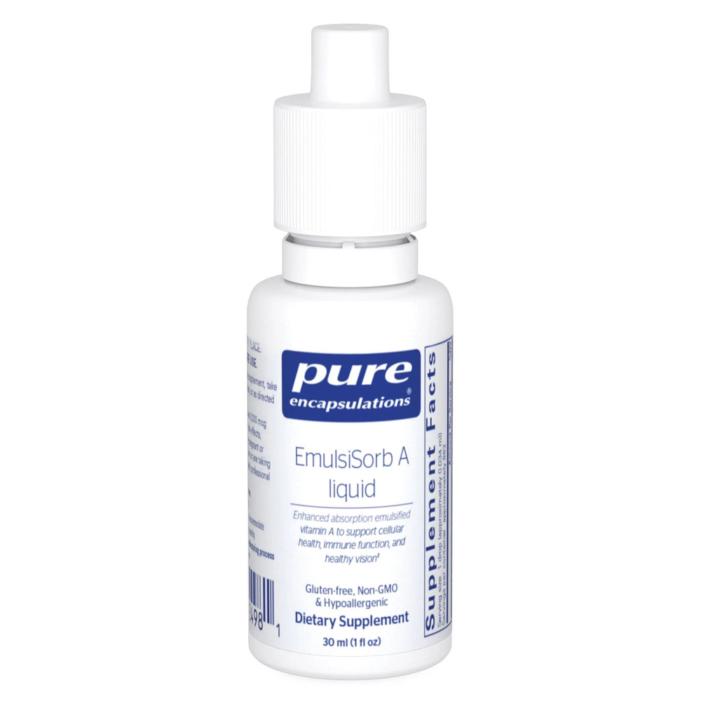 Pure Encapsulations EmulsiSorb A Liquid/Емульгований вітамін А з поліпшеною абсорбцією 30 ml. BX086