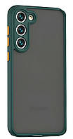 Протиударний матовий чохол для Samsung Galaxy S23 Plus зелений із захистом камери
