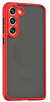 Протиударний матовий чохол для Samsung Galaxy S23 Plus червоний із захистом камери