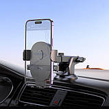 Car Holder Hoco H19 Mighty one-button (center console) — Black, фото 10