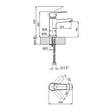 Змішувач для раковини Kroner KRP Hagen - C010, фото 2