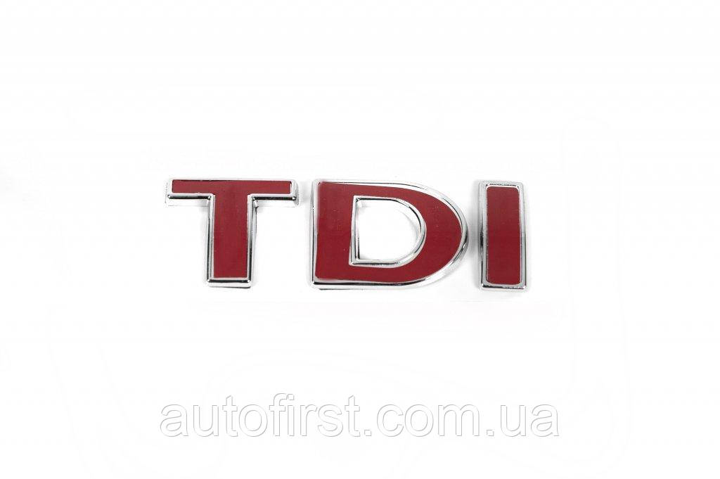 Напис Tdi Під оригінал, Всі букви червоні для Volkswagen Golf 4