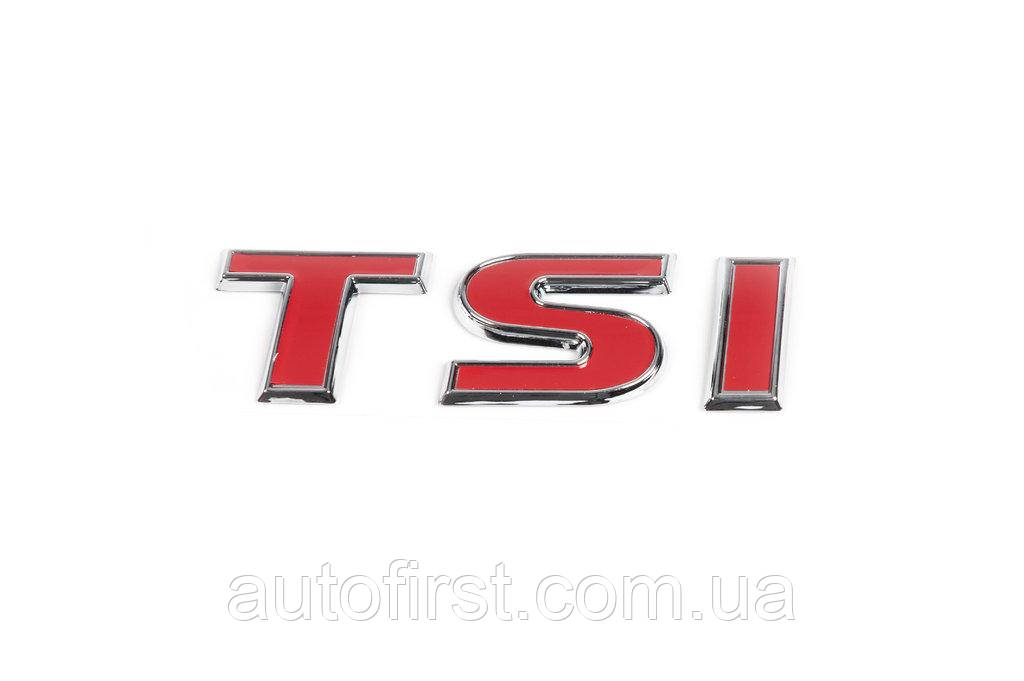 Напис TSI (косою шрифт) Всі червоні для Volkswagen Golf 6