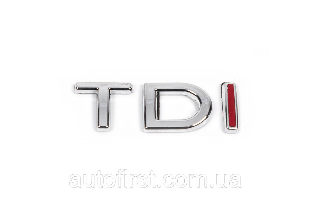 Напис TDI (під оригінал) TD - хром, I - червона для Volkswagen Jetta 2006-2011 рр