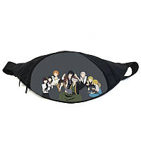 Поясная сумка бананка Бродячие псы Bungou stray dogs (GB BSD 01) Gear Bag черная