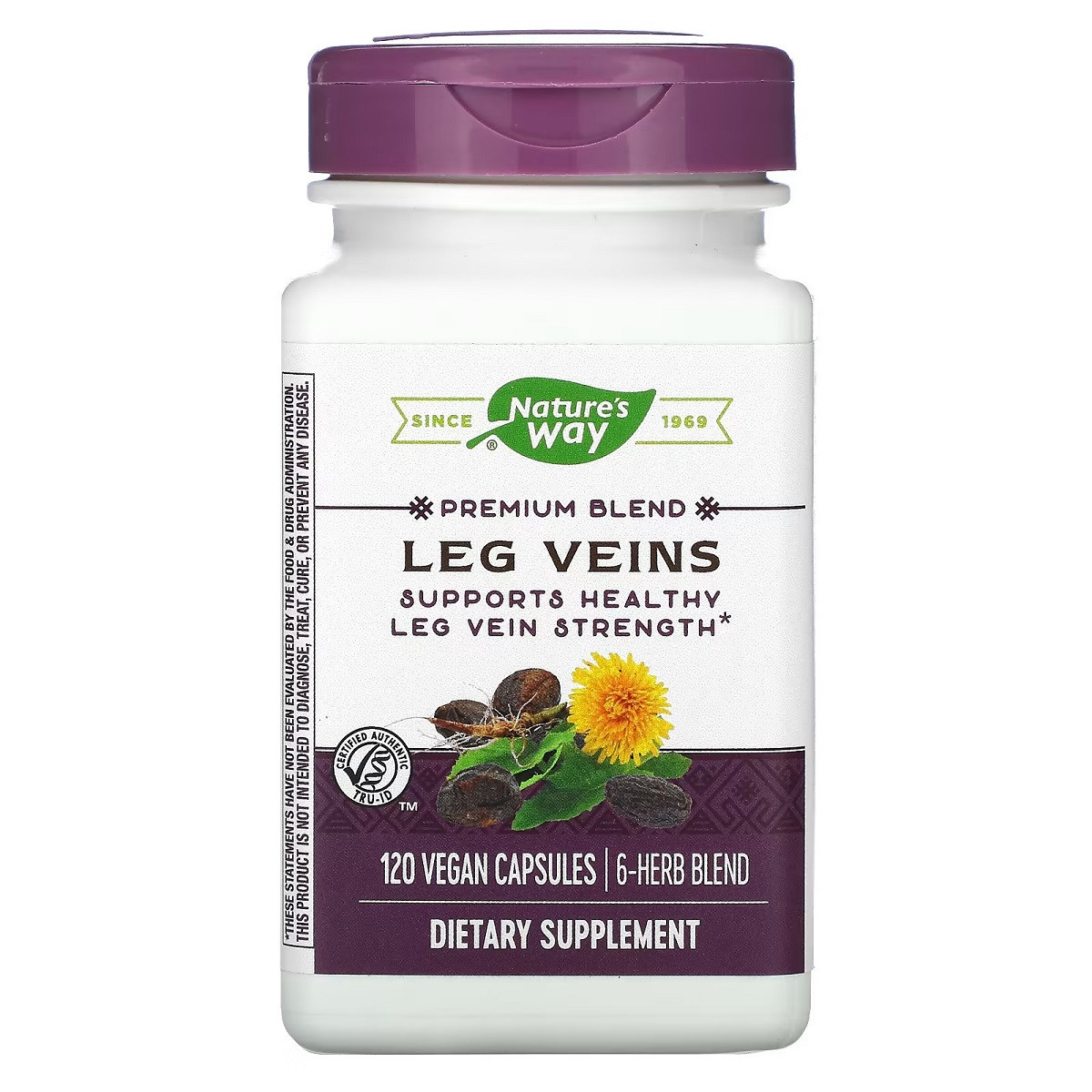 Підтримка Вен, Leg Veins Support Blend, nature's Way, 120 капсул
