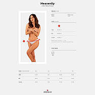 Мереживні танга Obsessive Heavenlly crotchless thong XL/2XL, з доступом, фото 3