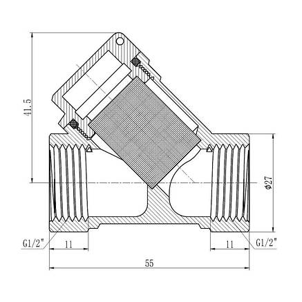 Фільтр SD Forte 1/2" для газу SF125G15, фото 2