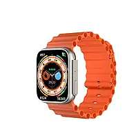 Умные смарт-часы с двумя ремешками и зарядкой Smart Watch W8 Наручные смарт-часы на Android Оранжевый
