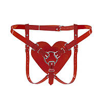 Трусики Серце для страпона Feral Feelings - Hearts Strap-on Belt Red