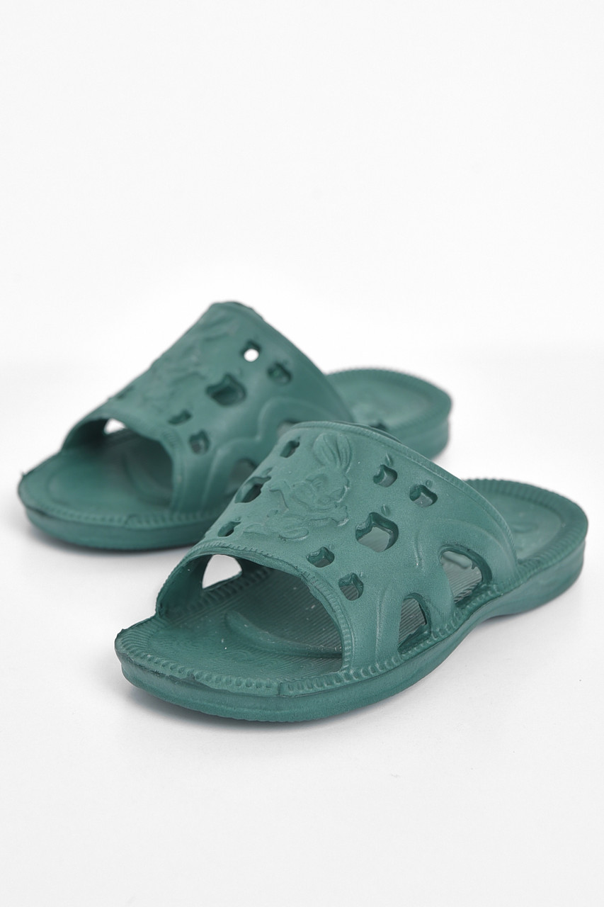 Шльопки дитячі для хлопчика піна темно-зеленого кольору 171034T Безкоштовна доставка, фото 1