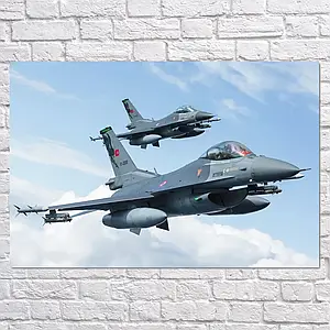 Плакат "Винищувач F-16 Fighting Falcon", 40×60см