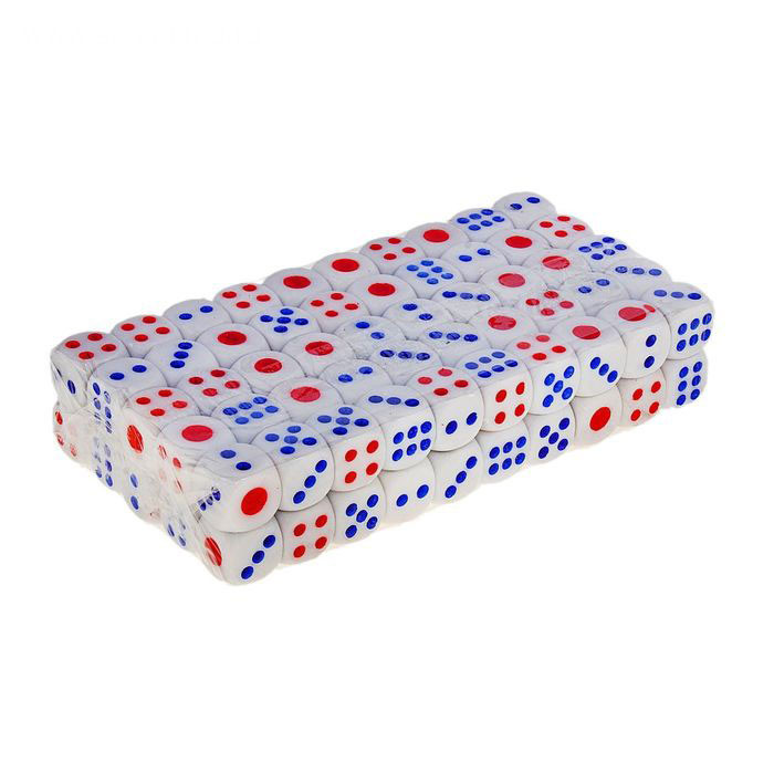 Кости игральные, кубики игральные 100 штук - фото 1 - id-p376478282