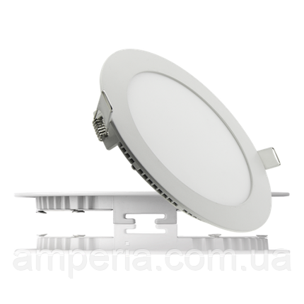 Євросвітло світильник LED-R-150-9 9 Вт 4200К круг Вбудований 150 мм, фото 2