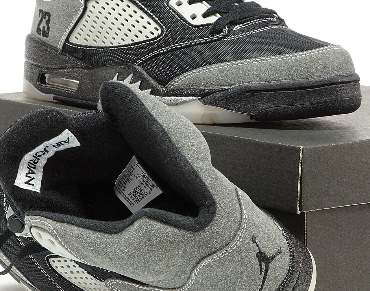 Jordan 5 hotsell grey and black