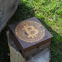 Автобармен, Наливатор Алкогольный На 8 Рюмок С Гравировкой - Биткойн. Salex Автобармен, Наливатор Алкогольний