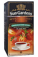 Чай Sun Gardens черный Strawberry Cream 25 пакетиков (58386)